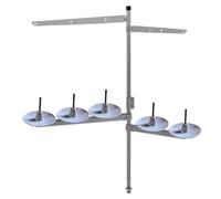 PpAaJK Máquina de Coser Industrial Metal, Soporte de 5 Bobinas para Suministros de Costura y Bordado con Base de Plástico Resistente