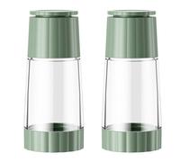 PpAaJK Molinillo de pimienta de sal marina manual de molienda botella de polvo de molienda de condimento doméstico botella verde