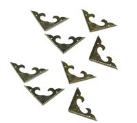 PpAaJK - Soporte de esquina de bronce para álbum de recortes, artesanía de protección decorativa de latón antiguo para hardware de muebles