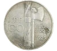Ppakudc Italia Mussolini Antiguo Blanco Cobre Moneda de Plata Dólar Extranjero Colección Diámetro 38MM