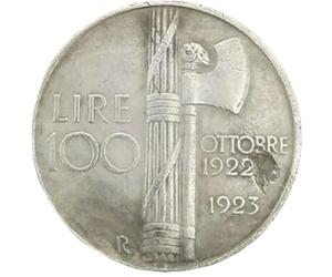 Ppakudc Italia Mussolini Antiguo Blanco Cobre Moneda de Plata Dólar Extranjero Colección Diámetro 38MM