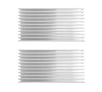 PPcdfre 2 disipadores de calor de aluminio plateado para radiador, 100 x 50 x 30 mm