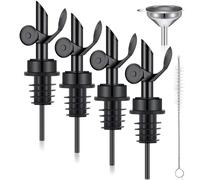 PPcdfre 4 Piezas de Vertedores de de Acero Inoxidable con Peso, Boquilla de Apertura y Automático, Color Negro