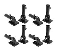 PPcdfre 8 x 2 en 1 multifuncional ajustable soporte para mástil de bandera de aluminio resistente para todo tipo de clima (negro)