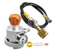 PPcdfre Adaptador de CO2 de relleno de soda con accesorios para caballos y refrescos, adaptador de recarga de medidor de presión de conexión rápida