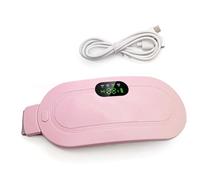 PPcdfre Almohadilla Térmica Menstrual Masajeador Abdominal Cinturón Palacio Cálido Inteligente Dispositivo de Masaje con Vibración de Cintura para el Período de Calambres,A