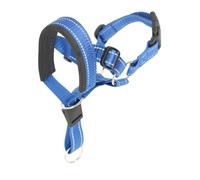 PPcdfre Bozales de boca de perro, collar de perro antiladridos, herramienta de entrenamiento para perros, juego de bozales de nailon con tiras reflectantes, S-azul