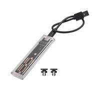 PPcdfre Carcasa para SSD M2 Carcasa para SSD M.2 NVME Carcasa para Disco Duro Portátil SSD RGB Transparente de 10 Gbps para PC