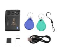 PPcdfre Emulador de tarjeta inteligente sin contacto Chameleonu de 8 ranuras de 13,56 MHZ/125 KHZ compatible con la herramienta NFC para sistema RFID, 73 x 50 mm