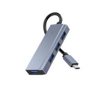 PPcdfre Estación de acoplamiento USB C para laptop, concentrador tipo C 4 en 1, con 4 adaptadores USB 3.0 multipuerto para portátiles, tabletas, teléfonos