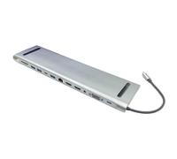 PPcdfre Hub USB C 12 en 1, base de expansión tipo C, concentrador USB adecuado para estación de acoplamiento de expansión de laptop