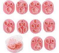 PPcdfre Juego de 10 aretes de arcilla con forma de flor para hacer joyas, colgante de galleta, molde de arcilla