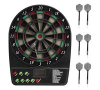 PPcdfre Juego de Dardos Electrónicos con Tablero de Dardos con Puntuación Automática, Sonido de Aviso, Juguetes para la Familia y la Oficina
