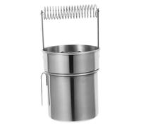 PPcdfre Limpiador de Pinceles de Doble Capa, Práctico Recipiente para Limpiar Pinceles de Pintura Al Óleo, Cubo de Acero Inoxidable para Limpiar Pinceles