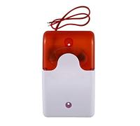 PPcdfre Mini Cable Strobe Advertencia Sirena DC 12 V Sonido Alarma Intermitente Sonido Sonido Sonido Sirena Cuerno Sistema de Alarma Seguridad Hogar 115Db Naranja