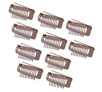 PPcdfre Paquete de 10 clips fuertes Chunni con pin, fáciles de usar con ajuste Dupatta, Hijab y Tikka, fácil de usar, color marrón