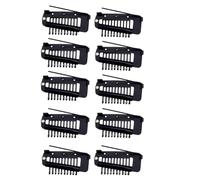 PPcdfre Paquete de 10 clips fuertes Chunni con pin, fáciles de usar con ajuste Dupatta, Hijab y Tikka, fácil de usar, 4 x 2 cm, color negro