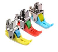 PPcdfre Paquete de 3 Prensatelas de Rodillo Estrecho, Prensatelas de Rodillo para Máquina de Coser, Prensatelas de Rodillo de