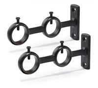 PPcdfre Soporte de Barra de Cortina, Soporte de Barra de Cortina Doble de 2 Piezas, de Soporte de Barra Doble para Barras de Cortina de Dormitorio de Sala de Estar