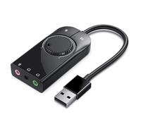 PPcdfre Tarjeta de Sonido Interfaz de Audio USB Adaptador de Audio para Micrófono Externo de 3,5 mm Tarjeta de Sonido para PC Adaptador de Sonido USB para Auriculares
