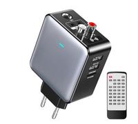 PPcdfre Transmisor Receptor Audio Bluetooth 5.3 3.5mm AUX/TF/USB Adaptador sin Estéreo HiFi Karaoke - Enchufe de la UE