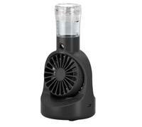 PPcdfre Ventilador de nebulización para exteriores, suministros de refrigeración con botella de nebulización para sala de estar, dormitorio, cómodo y refrescante, color negro