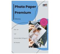 PPD 100 Hojas de 7x5" (aprox. 13x18 cm) de Papel Fotográfico Prémium Brillante para Inyección de Tinta (280 g/m2) de Secado Instantáneo PPD-70