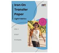 PPD A4 x 10 Hojas de Papel de Transferencia Térmica Para Camisetas, Mascarillas y Tejidos Claros - Para Impresoras de Inyección de Tinta Inkjet - PPD-1-10