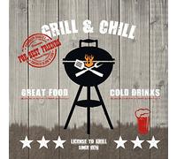 PPD Grill & Chill Wood Servilletas, 20 Piezas, Manteles, Tisú, Colorido, 33 x 33 cm, 1331985