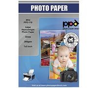 PPD Inkjet - 5 x 7” (aprox. 13 x 18 cm) x 50 Hojas de Papel Fotográfico Brillante 260 g/m² - Calidad Profesional - Secado Instantáneo - Para Impresión de Inyección de Tinta - PPD-119-50