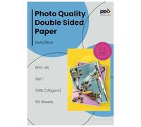 PPD Inkjet - A3 (297 x 420 mm) x 100 Hojas de Papel Fotográfico Mate de Doble Cara - Gramaje de 210 g/m² y Secado Instantáneo - Apto para Todas Impresoras de Inyección de Tinta - PPD-46-100