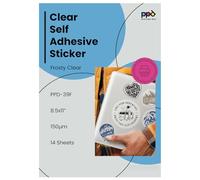 PPD Inkjet - A4 x 5 Pegatinas de Vinilo Autoadhesivo Semi-Transparente Imprimibles de Grado Comercial - Calidad Fotográfica y A Prueba de Desgarro - Para Impresora de Inyección de Tinta - PPD-39F-5