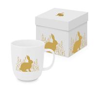 PPD Taza de Pascua de oro puro mate en caja de regalo taza 400 ml
