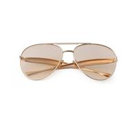PPFVVTV Gafas de sol de gran tamaño de moda para mujeres y hombres, gafas de sol de metal modernas (5)