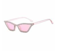 PPFVVTV Gafas de sol estilo ojo de gato con lentejuelas brillantes, tendencia de moda, para mujer, de lujo, para fiesta, clásicas, combinables con todo, UV400 (rosa)