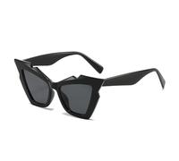 PPFVVTV Gafas de sol estilo ojo de gato vintage para mujer, modernas, de lujo, estilo hip hop, para viajes al aire libre, con protección UV400, color negro y gris, talla única