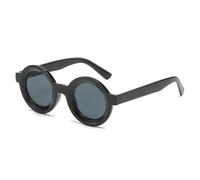 PPFVVTV Gafas de sol redondas para mujer, tonos UV400, estilo vintage punk, naranja, té degradado, gafas de sol para mujer, gafas de sol de tendencia para hombre, negro y gris, talla única