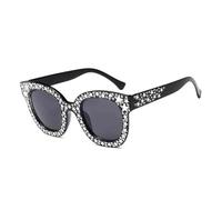 PPFVVTV Gafas de sol vintage de lujo de gypsophila para mujer, estilo punk clásico, de viaje, con protección UV400 (negro y gris).