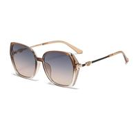 PPFVVTV Gafas de sol vintage para mujer, estilo retro, grandes, para hombre, clásicas, con protección UV400 (marrón)