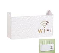 PPGE HOME Caja de almacenamiento para router de pared, caja wifi, caja ocultar router wifi cable ocultar, organizador de pared, estante flotante para router, estante para router, etc