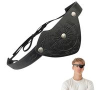 PPGGOPP Parches de Ojo de Pirata, Parches Piratas, Parche de Ojos de Pirata Medieval en Relieve, Ojo Pirata, Accesorios Pirata, para Juegos de Rol de Halloween, Carnaval, Temas Piratas (Negro)