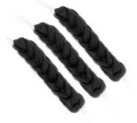 PPHAO - Paquete de 3 esponjas de carbón para ducha - Esponja larga de lufa para mujer - Esponja de baño - Esponja de lufa para la ducha exfoliante para hombres y mujeres - 21.5 pulgadas - Loofah negra