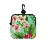 PPHGUT Bolsa de almacenamiento cuadrada con estampado de hojas tropicales hawaianas, para mujeres y hombres, impermeable, organizador de viaje, artículos de aseo y cosméticos