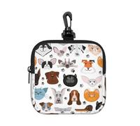 PPHGUT Bolsa de almacenamiento cuadrada impermeable con estampado de caras de gato y perro, diseño de labrador, para mujeres y hombres, bolsa organizadora de viaje, artículos de aseo y cosméticos