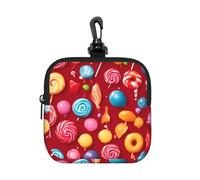 PPHGUT Bolsa de almacenamiento cuadrada impermeable con estampado de piruletas para mujeres y hombres, bolsa organizadora de viaje, artículos de aseo y cosméticos