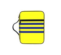 PPHGUT Bolsa de almacenamiento versátil de la Biblia con estampado de rayas amarillas y azules para adultos, accesorio religioso cristiano para regalo