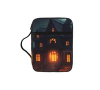PPHGUT Bolsa de almacenamiento versátil de la Biblia con impresión de Halloween aterradora para adultos, accesorio religioso cristiano para regalo