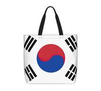 PPHGUT Bolsa de gran capacidad con estampado de bandera de la República de Corea para mujer, reutilizable, ligera, para compras y uso diario