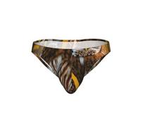 PPHGUT Calzoncillos de bikini para hombre, con estampado de búhos de dibujos animados, transpirables, elásticos, suaves, sexis, informales, de talle bajo, color marrón, Negro, 3XL