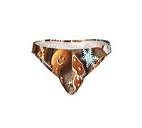 PPHGUT Calzoncillos de bikini para hombre con estampado de galletas de jengibre, transpirables, elásticos, suaves, sexis, informales, de talle bajo, Negro, 3XL
